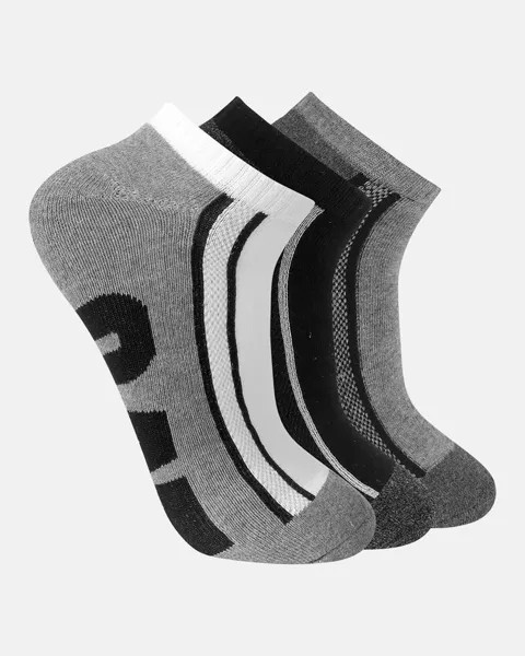 Мужские носки с полуподушкой и логотипом до четверти (3 шт.) CAT, мультиколор