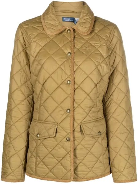 Polo Ralph Lauren стеганая куртка узкого кроя, зеленый