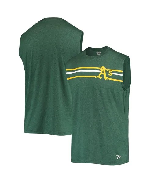 Мужская зеленая майка oakland athletics muscle New Era, зеленый