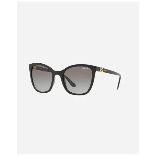 Солнцезащитные очки Vogue eyewear, кошачий глаз, оправа: пластик, с защитой от УФ, градиентные, для женщин, черный/черный