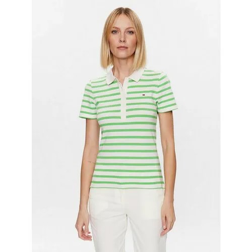 Поло TOMMY HILFIGER, размер S [INT], зеленый