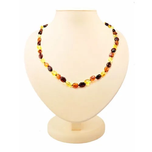 Бусы AmberHandmade, янтарь, длина 50 см, бордовый, коричневый