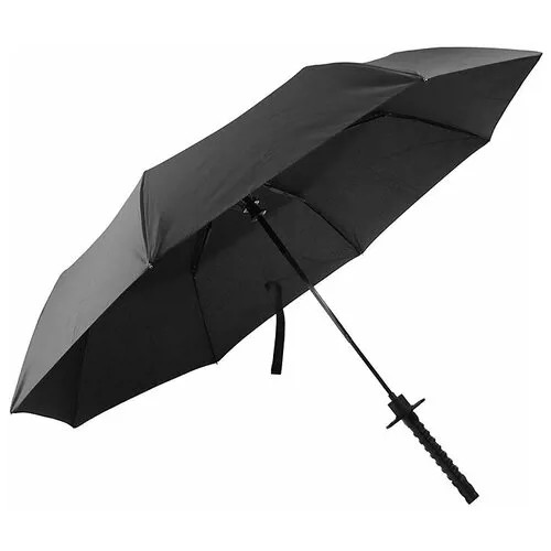 Зонт Меч самурая складной Эврика, зонт мужской, черный, катана, 8 спиц, диаметр купола 95 см