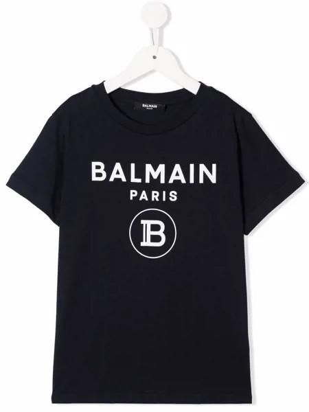 Balmain Kids футболка с логотипом