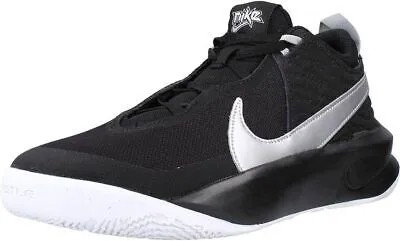 Детские кроссовки Nike Team Hustle D 10 черный/серебристый металлик Volt для больших детей