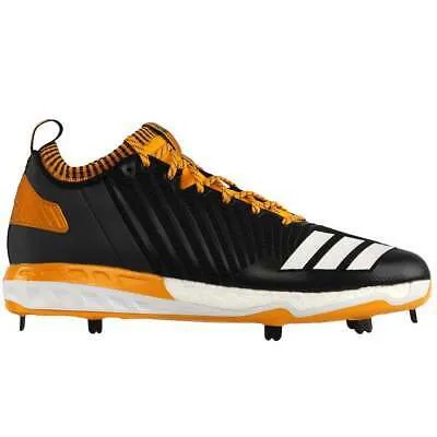 Adidas Boost Icon 3 Бейсбольные бутсы Мужские черные, оранжевые кроссовки Спортивная обувь B