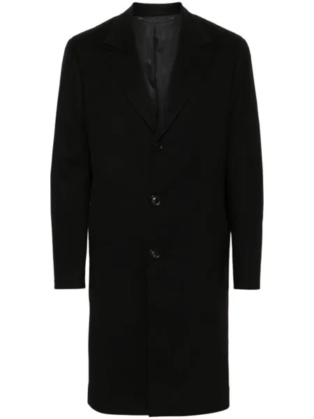 Canali однобортное пальто, черный
