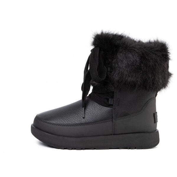 Кроссовки Gracie водонепроницаемые кожаные ботинки на шнуровке Ugg, черный