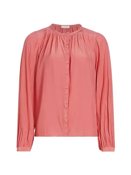 Атласная блузка Maria Ramy Brook, цвет poppy pink
