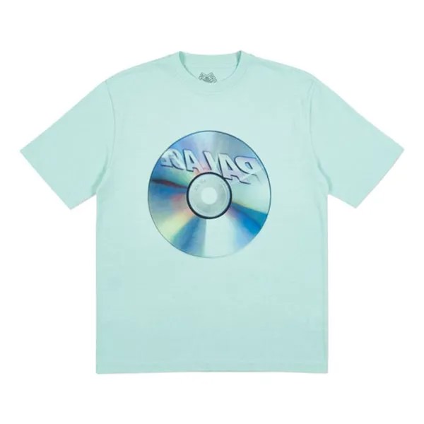 Футболка PALACE CD T-Shirt Duck Egg Blue Alphabet Printing Short Sleeve Unisex, синий