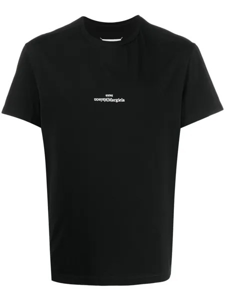 Maison Margiela футболка с логотипом, черный