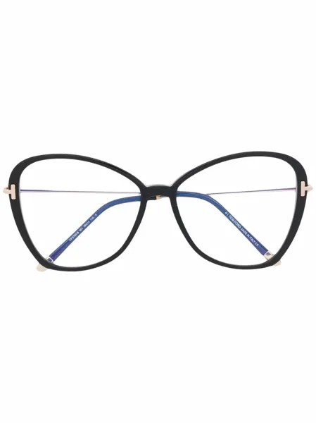 TOM FORD Eyewear глянцевые очки в массивной оправе