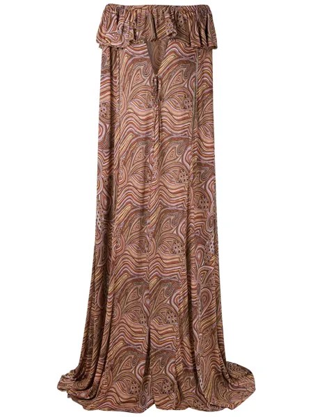 Amir Slama платье-кейп с открытыми плечами