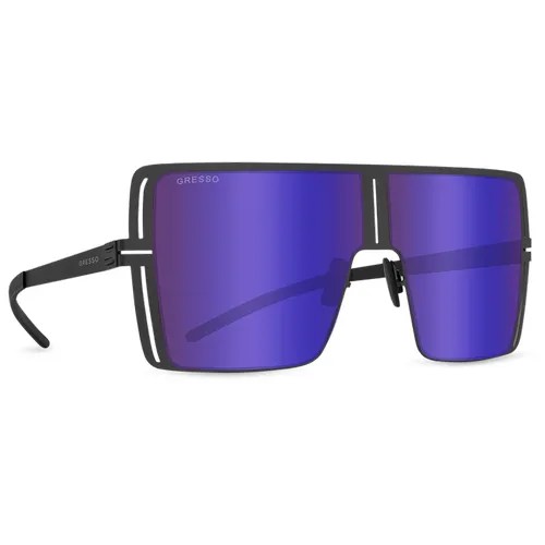 Солнцезащитные очки Gresso, зеркальные, с защитой от УФ, черный