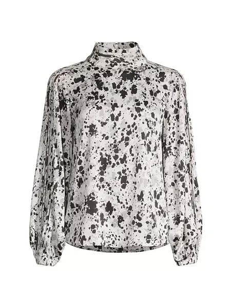 Топ City Mist с зауженной отделкой и водолазкой Donna Karan New York, мультиколор