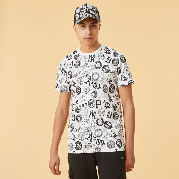 Футболка New Era T-Shirt Logo Mlb, белый