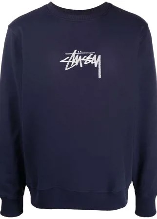 Stussy толстовка с круглым вырезом и логотипом