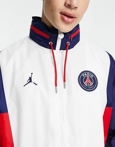 Белая нейлоновая куртка Nike Football Paris Saint-Germain x Jordan-Белый