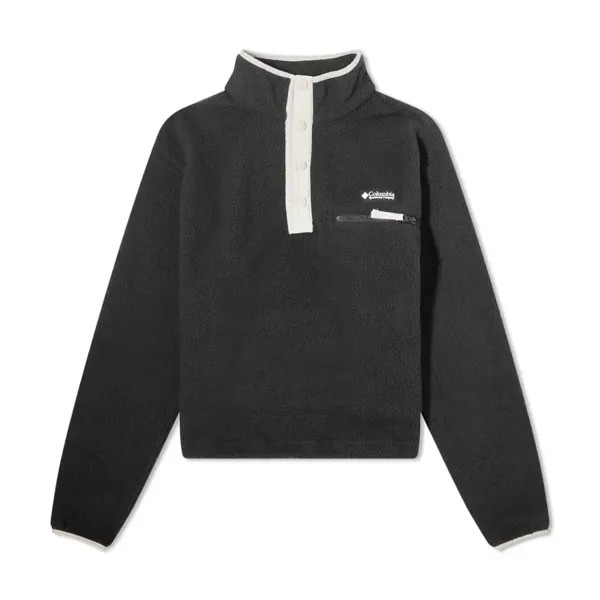 Толстовка Columbia Helvetia Cropped Half Snap Fleece, черный/белый