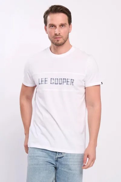 Футболка с логотипом Lee Cooper, белый