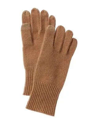 Amicale Cashmere Однотонные кашемировые перчатки из джерси, женские коричневые