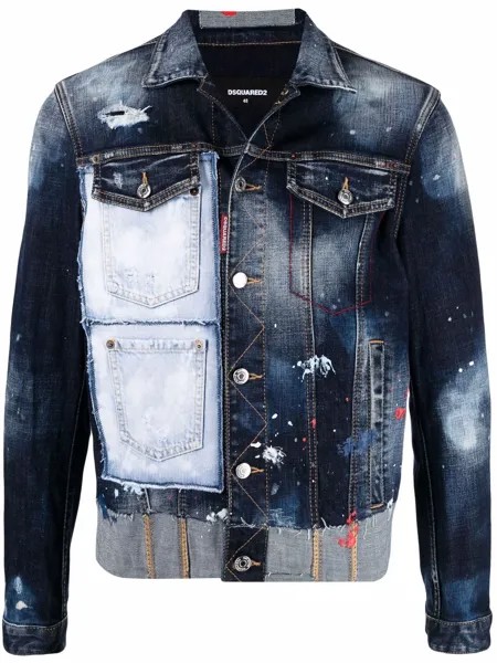Dsquared2 джинсовая куртка Dan со вставками