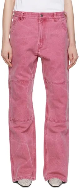 Розовые брюки со вставками Acne Studios
