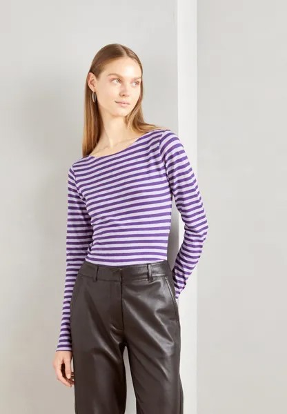 Топ с длинными рукавами Marc O'Polo LONG SLEEVE BOAT NECK STRIPED, разноцветный/бледно-фиолетовый