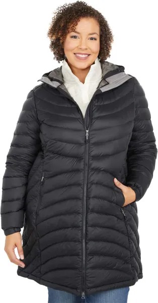 Сверхлегкое пуховое пальто 850 больших размеров с капюшоном L.L.Bean, черный