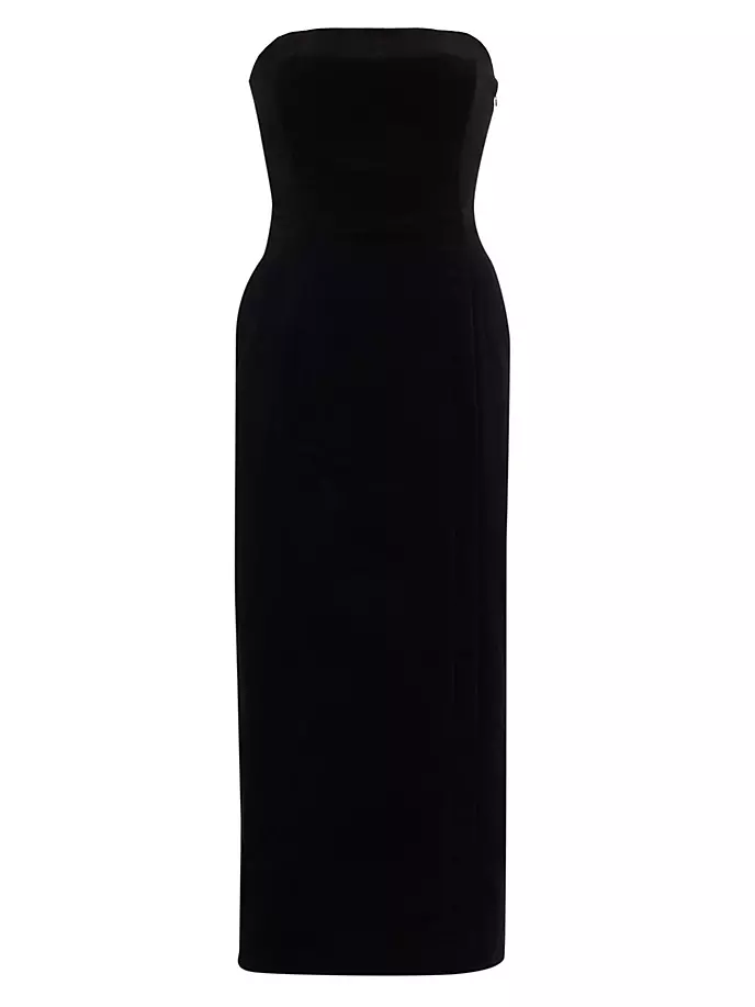 Платье миди без бретелек Elizabeth A.L.C., черный