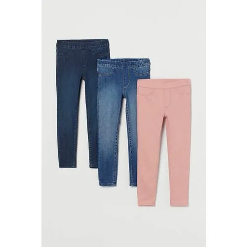 Джинсы  H&M, размер 134, розовый, синий