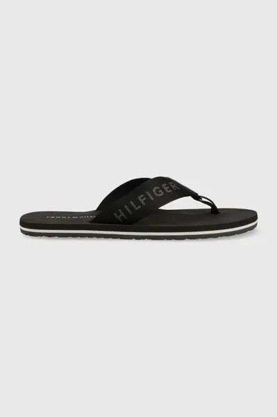 Вьетнамки HILFIGER PRINT BEACH Tommy Hilfiger, черный