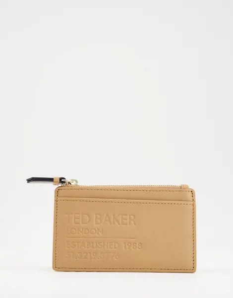 Коричневый кошелек для мелочи с застежкой-молнией Ted Baker Darcena-Коричневый цвет