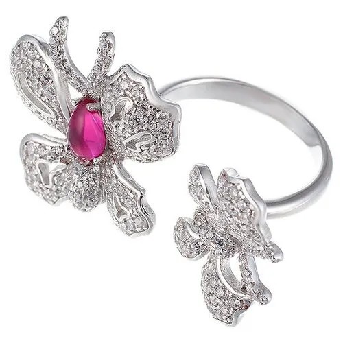 Кольцо ELEMENT47, серебро, 925 проба, фианит
