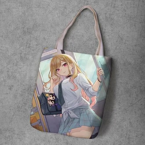 Сумка шоппер Anime Dakimakura, фактура рельефная, мультиколор