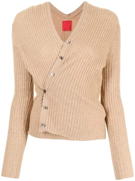 Cashmere In Love укороченный кардиган Inez в рубчик, коричневый
