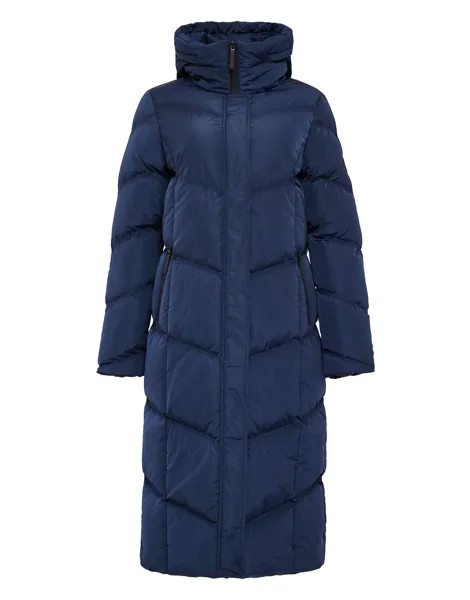 Пуховик Threadbare THB Jotta Longline Padded Coat, синий