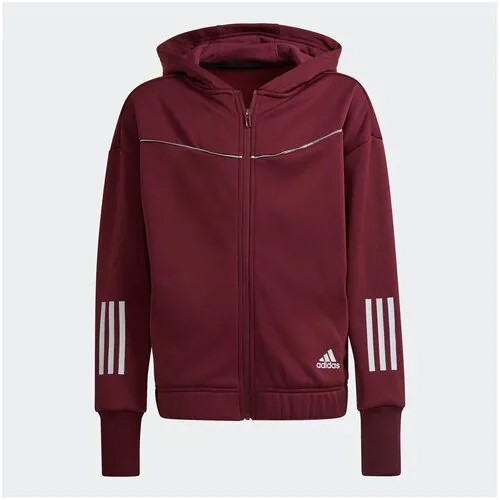Худи дет. спорт. GV2027/adidas/(G XFG W FZ HD)/VICTORY CRIMSON/WHITE/размер 164