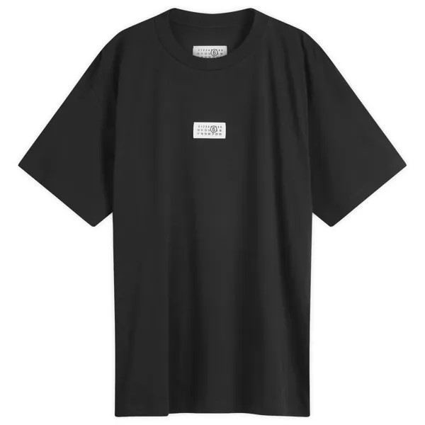 Футболка Mm6 Maison Margiela Number Label T-Shirt, черный