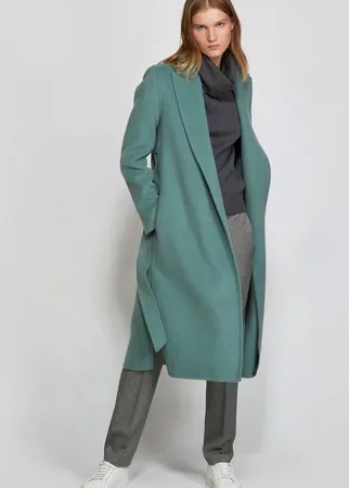 Пальто прямого силуэта с поясом VASSA&Co