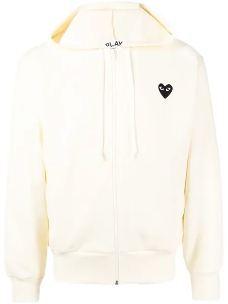 Comme Des Garçons Play худи на молнии с логотипом, желтый