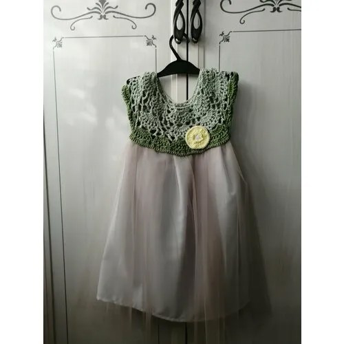 Платье, размер 74, зеленый