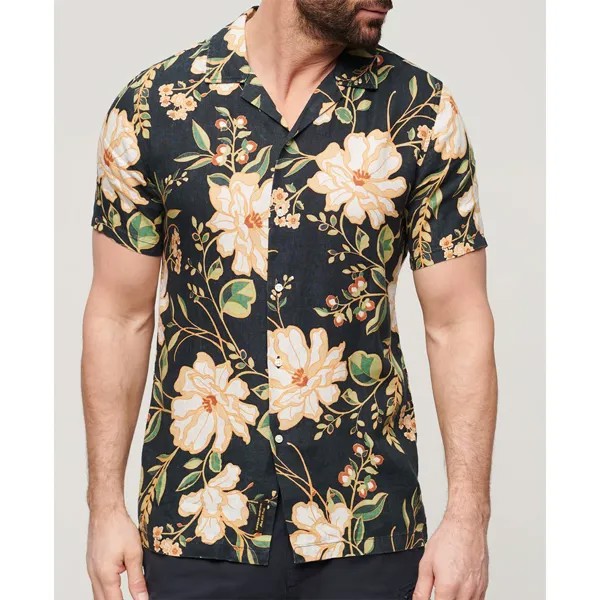 Рубашка с коротким рукавом Superdry Open Collar Print, Разноцветный