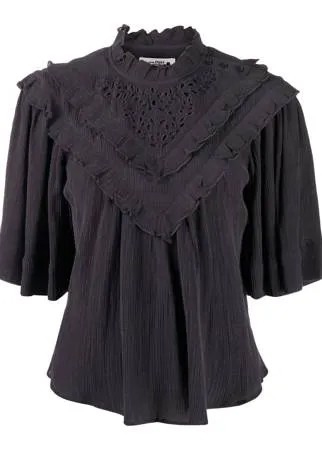 Isabel Marant Étoile футболка с оборками и английской вышивкой