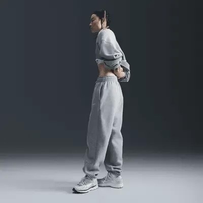 Спортивные брюки Nike Sportswear Phoenix Fleece, цвет Dark Grey Heather/Sail