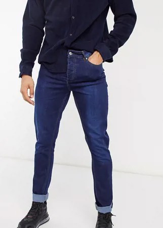 Облегающие джинсы темного оттенка индиго Bolongaro Trevor Tall-Голубой
