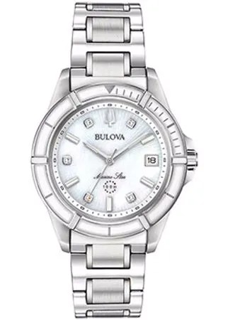 Японские наручные  женские часы Bulova 96P201. Коллекция Marine Star Ladies