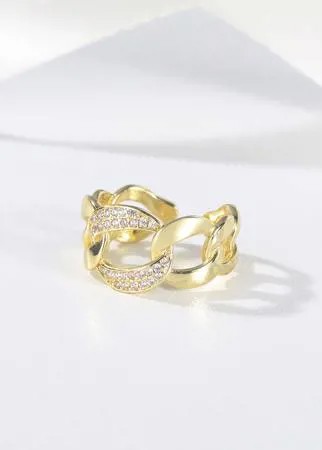 Кольцо 18K Позолоченный в форме цепочки