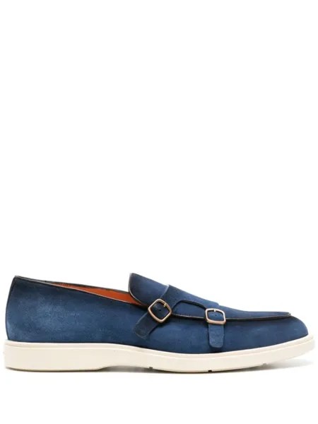 Santoni туфли монки с миндалевидным носком, синий