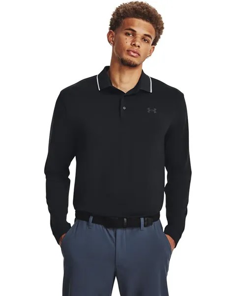 Поло Under Armour Golf Playoff 3.0 Long Sleeve, цвет Black/Black